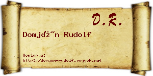 Domján Rudolf névjegykártya